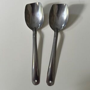 Elegant Stainless Serving Spoons Set